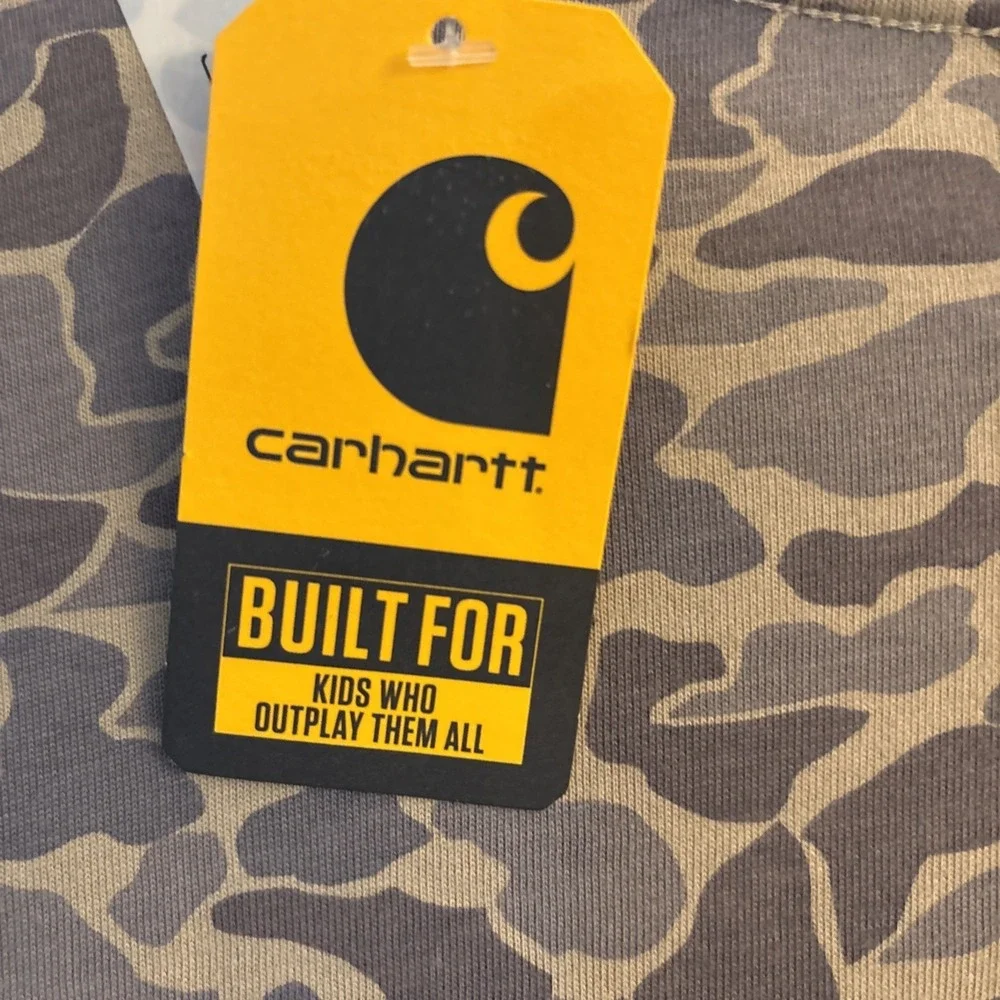 carhartt t shirt Youth Long Sleeve, Camo Print, Size Medium 10/12